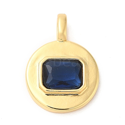 Brass with Cubic Zirconia Pendants KK-K339-01G-03-1