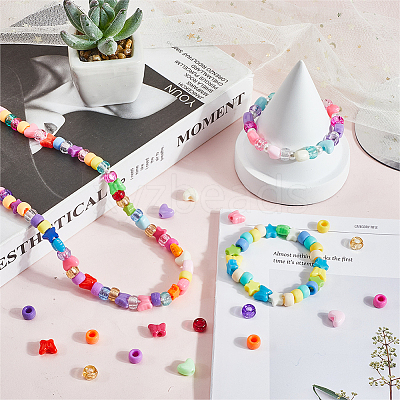 5 Styles Plastic Beads KY-SC0002-27-1