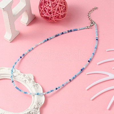 Bling Glass Beaded Necklace for Women NJEW-PH01492-01-1
