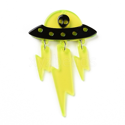 Transparent Acrylic Big Pendants OACR-B001-03-1