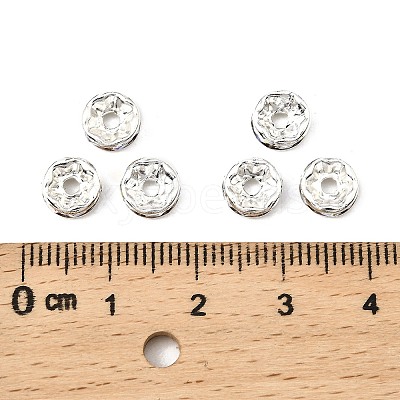 Brass Grade A Rhinestone Spacer Beads RB-A014-Z7mm-28S-1