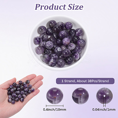 Natural Grade B Amethyst Beads Strands G-PA0002-59D-1
