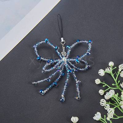 1Pc Glass Mobile Straps HJEW-SZ0001-59B-1