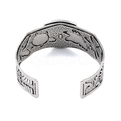 Constellation Alloy Open Cuff Bangles for Women Men BJEW-C064-01AS-07-1