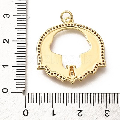 Brass Micro Pave Cubic Zirconia Pendants KK-Q043-20G-02-1