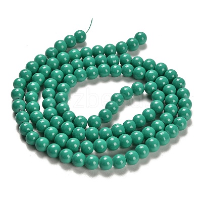 Painted Glass Bead Strands DGLA-S071-8mm-B31-1