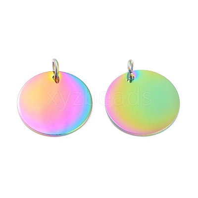 Ion Plating(IP) 304 Stainless Steel Pendants STAS-O126-01A-MC-1