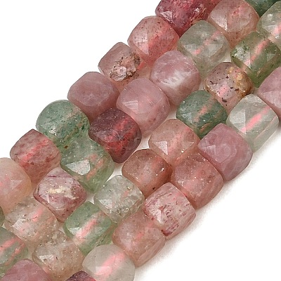 Natural Red and Green Strawberry Quartz Beads Strands GG-NH0006-A01-1