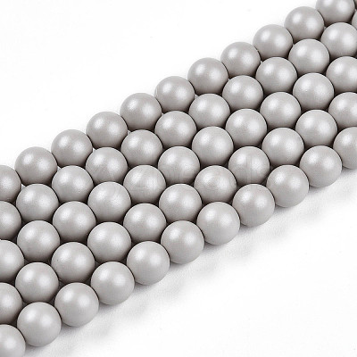 Baking Paint Pearlized Glass Pearl Bead Strands HY-N002-5mm-B05-1