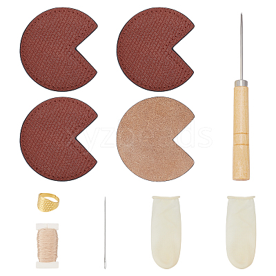 Cowhide Leather DIY Bag Corner Repair Kits PURS-WH0002-031B-1