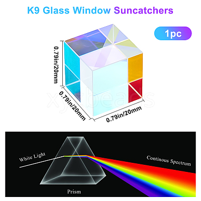 1Pc K9 Glass Window Suncatchers AJEW-BBC0002-28B-1