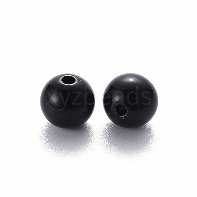 Opaque Acrylic Beads X-MACR-S370-C10mm-S002-1