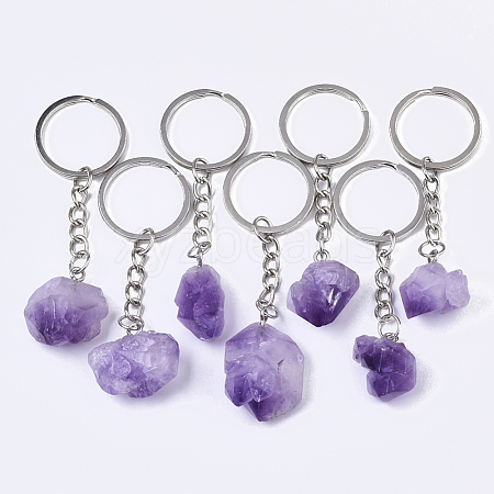 Natural Amethyst Keychain KEYC-Q080-1