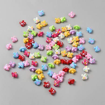 Opaque Acrylic Beads MACR-WH20003-24A-1