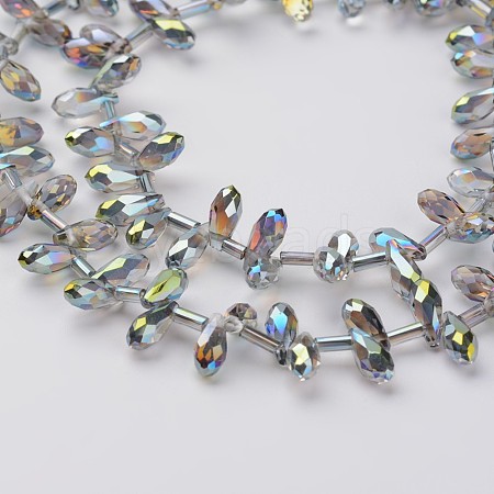 Electroplate Glass Beads Strands EGLA-G003-HR01-1