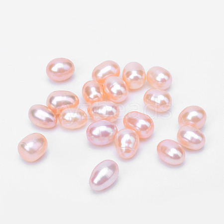 Natural Cultured Freshwater Pearl No Hole Beads PEAR-R063-53C-1