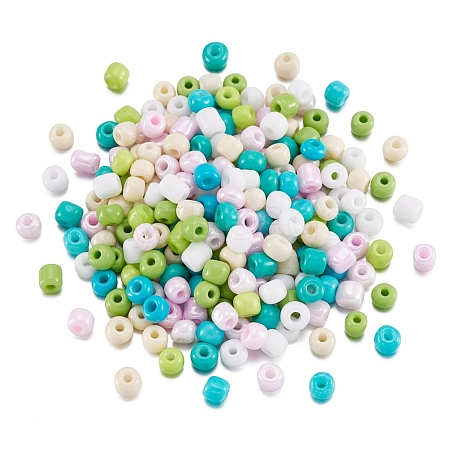 Opaque Glass Round Seed Beads GLAA-TAC0025-07B-03-1-1
