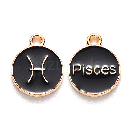 Alloy Enamel Pendants ENAM-S124-01B-08H-1