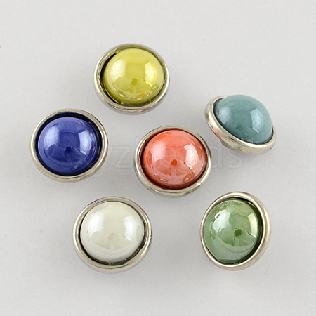 Brass Jewelry Snap Buttons X-GLAA-S058-M-1