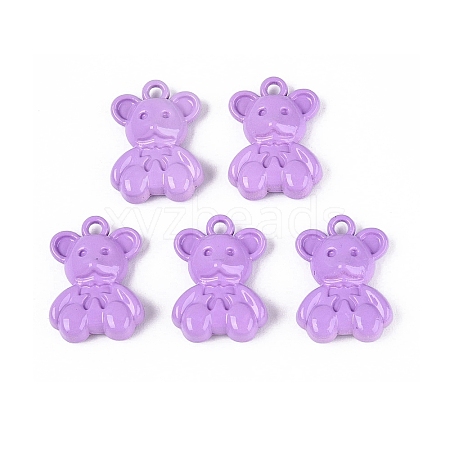 Spray Painted Alloy Pendants PALLOY-Q466-03C-1