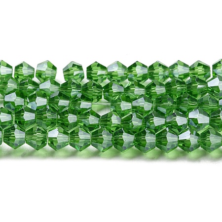 Transparent Electroplate Glass Beads Strands EGLA-A039-T6mm-A03-1