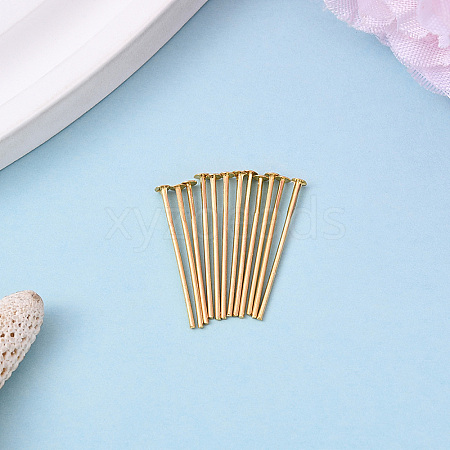 Brass Flat Head Pins KK-YW0004-02A-G-1