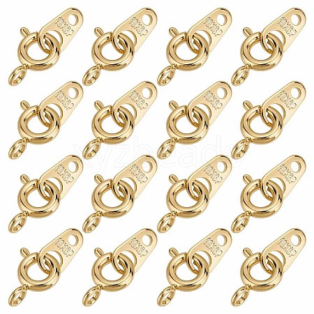 16Pcs Brass Spring Ring Clasps KK-PH0012-87-1