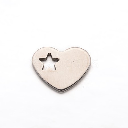 Non-Tarnish Heart with Star 304 Stainless Steel Charms LS-X-STAS-M211-02-1