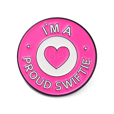 Word I'm A Proud Swiftie Zinc Alloy Enamel Pins JEWB-M065-02A-1