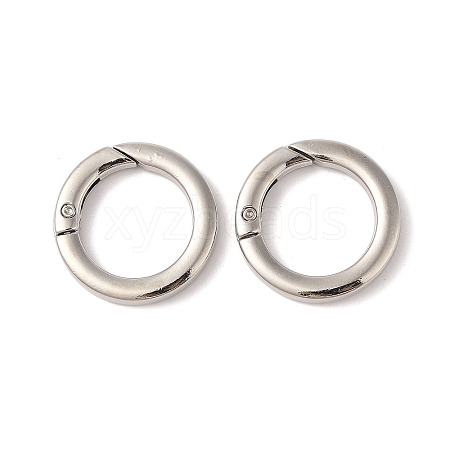 Nickel Plated Alloy Spring Gate Rings FIND-Q104-01C-P-1