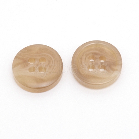 4-Hole Resin Buttons BUTT-WH0018-01A-02-1