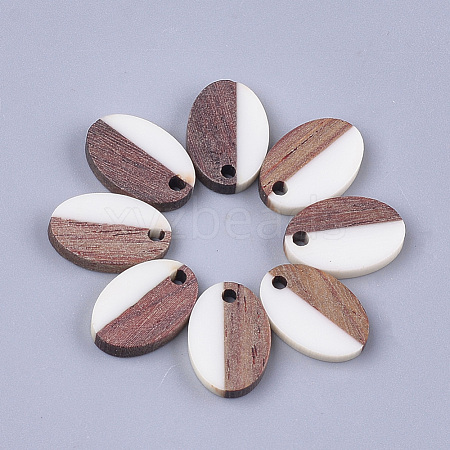 Resin & Walnut Wood Pendants RESI-S358-30I-1