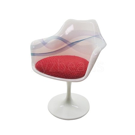 Plastic Office Chair with Pillow Miniature Ornaments PW-WGB6EF8-02-1