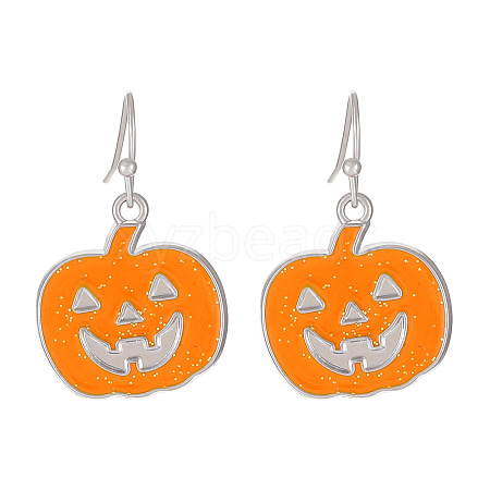 Halloween Alloy Enamel Dangle Earrings FS-WG03594-04-1