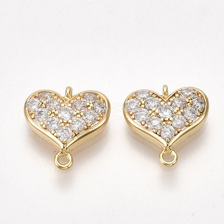 Brass Cubic Zirconia Links KK-S350-379-1