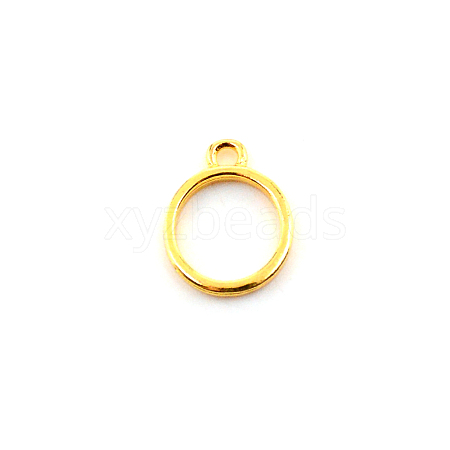Alloy Open Back Bezel Charms FIND-WH0094-90G-1