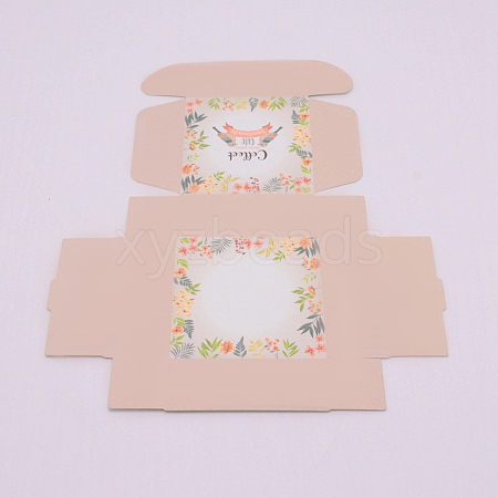 Flower Pattern Paper Gift Boxes CON-WH0182-01A-1