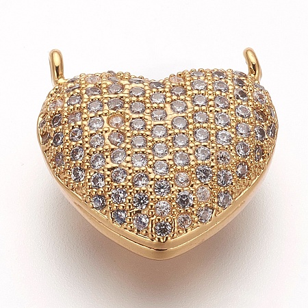 Brass Micro Pave Cubic Zirconia Pendants KK-P156-12G-NR-1