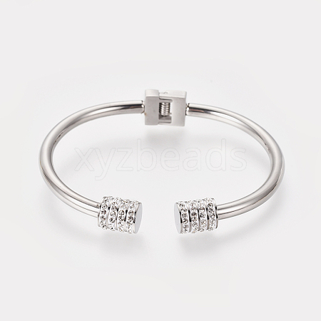 304 Stainless Steel Bangles BJEW-F390-04P-1