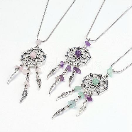 Alloy Pendant Necklaces NJEW-JN01909-1