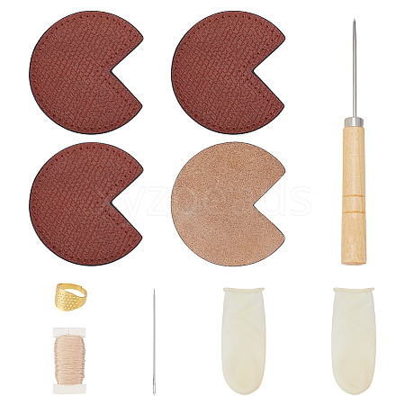 Cowhide Leather DIY Bag Corner Repair Kits PURS-WH0002-031B-1