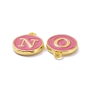 Golden Plated Alloy Enamel Charms ENAM-S118-08-M-2