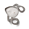 304 Stainless Steel Open Cuff Findings STAS-R123-02G-P-1