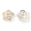 Flower Brass Bead Caps KK-K378-43S-1