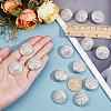 14Pcs 1-Hole Alloy Glass Shank Buttons BUTT-MA0001-16C-S-3
