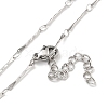 304 Stainless Steel Bar Link Chain Necklaces NJEW-H043-04G-2