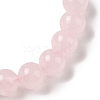 8mm Round Dyed Natural Rose Quartz Braided Bead Bracelets BJEW-C067-01B-20-3