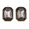 304 Stainless Steel & Glass Pendants STAS-G398-27G-03-1