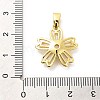 Rack Plating Brass Micro Pave Cubic Zirconia Pendants KK-M082-04A-G-3