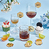 40Pcs Mirror Acrylic Wine Glass Charms AJEW-FG0003-02A-5